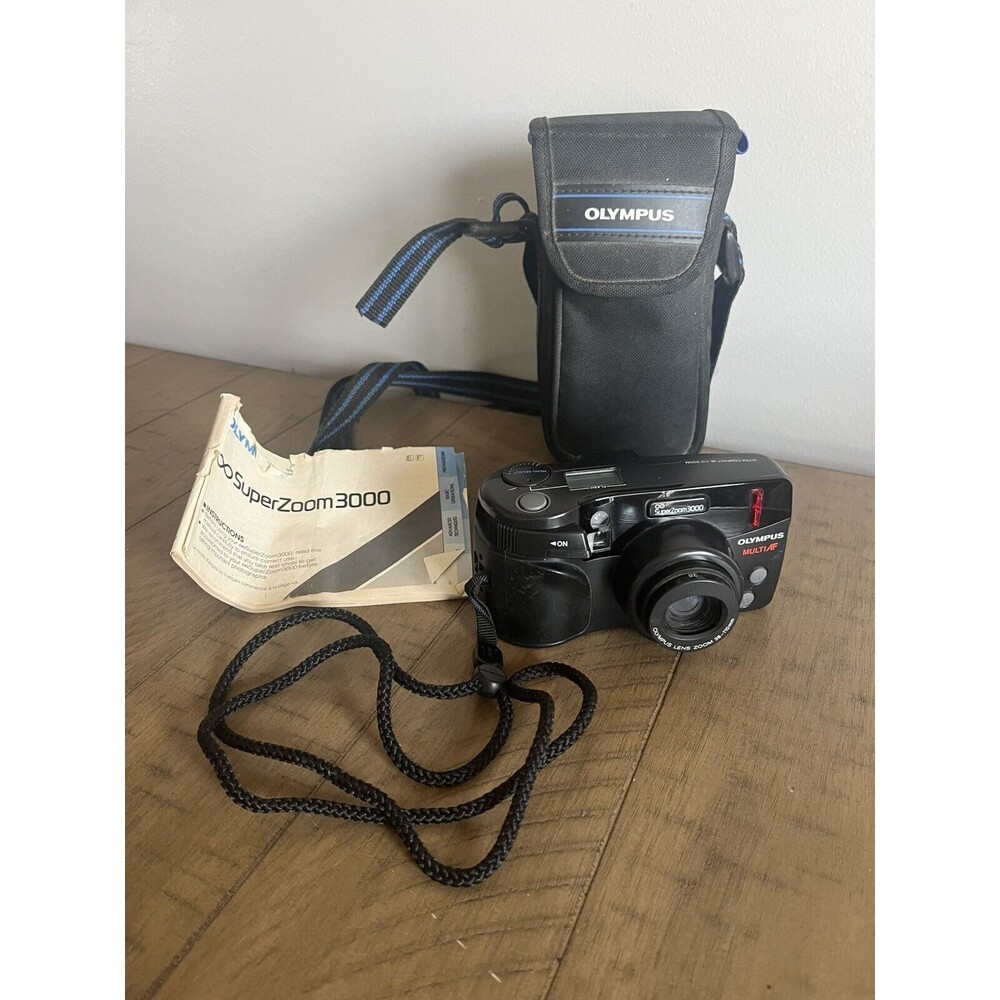 OLYMPUS Multi AF Super Zoom 3000 Film Camera For Parts Or Repair